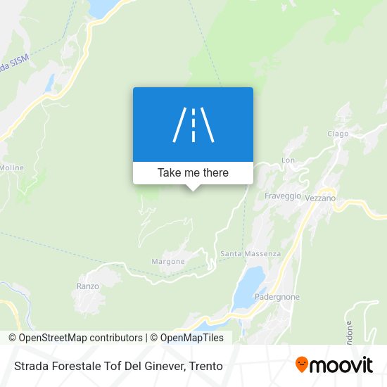 Strada Forestale Tof Del Ginever map