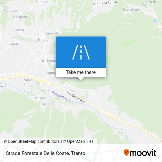 Strada Forestale Delle Coste map