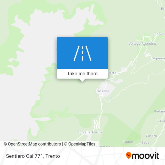 Sentiero Cai 771 map
