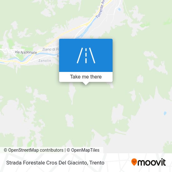 Strada Forestale Cros Del Giacinto map