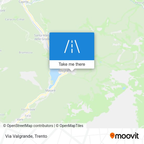 Via Valgrande map