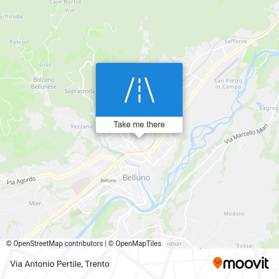 Via Antonio Pertile map