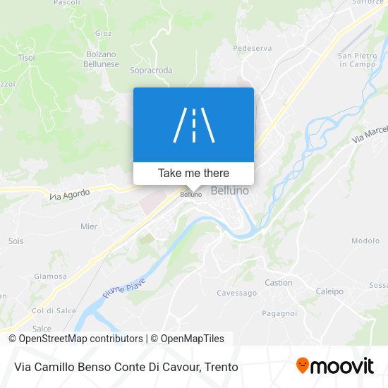 Via Camillo Benso Conte Di Cavour map
