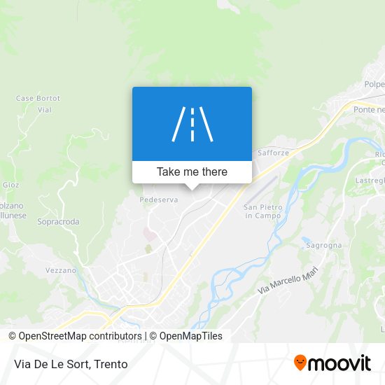 Via De Le Sort map
