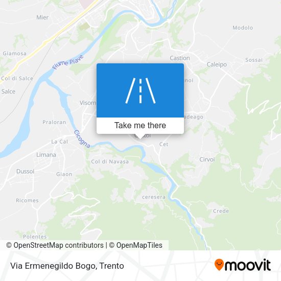 Via Ermenegildo Bogo map