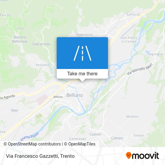 Via Francesco Gazzetti map