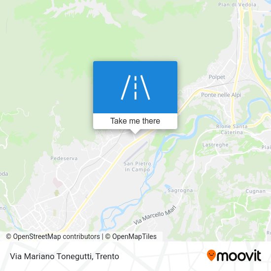 Via Mariano Tonegutti map