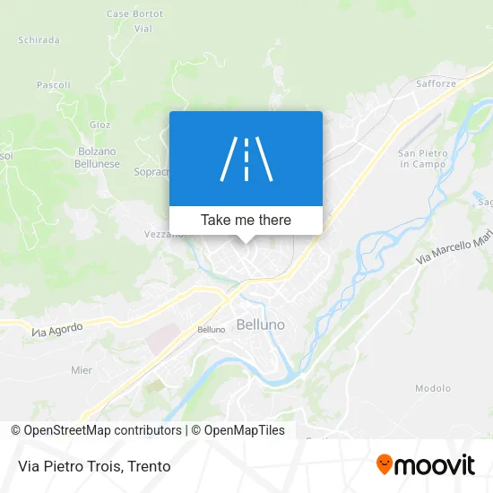 Via Pietro Trois map