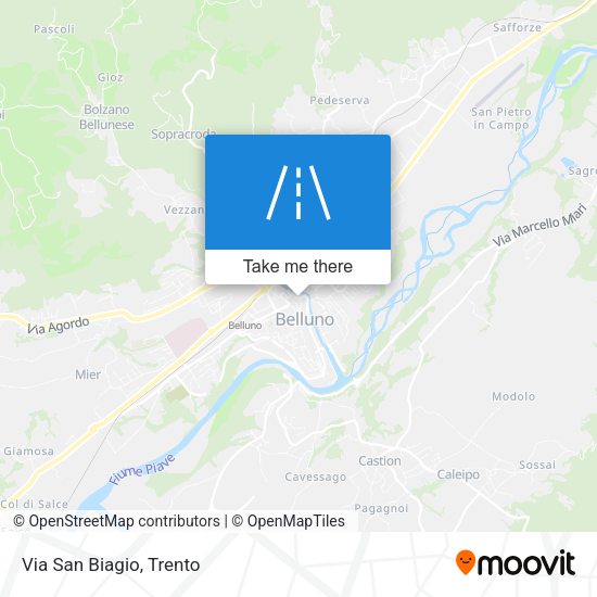 Via San Biagio map
