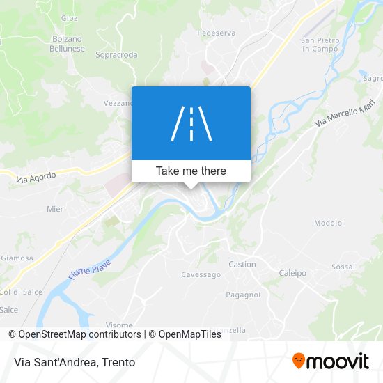 Via Sant'Andrea map