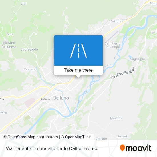 Via Tenente Colonnello Carlo Calbo map