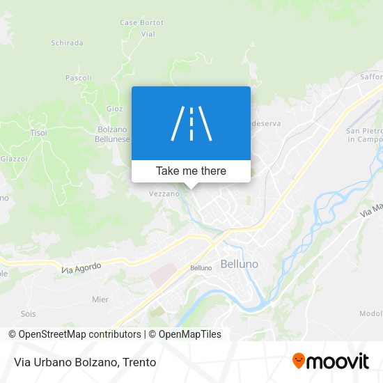 Via Urbano Bolzano map