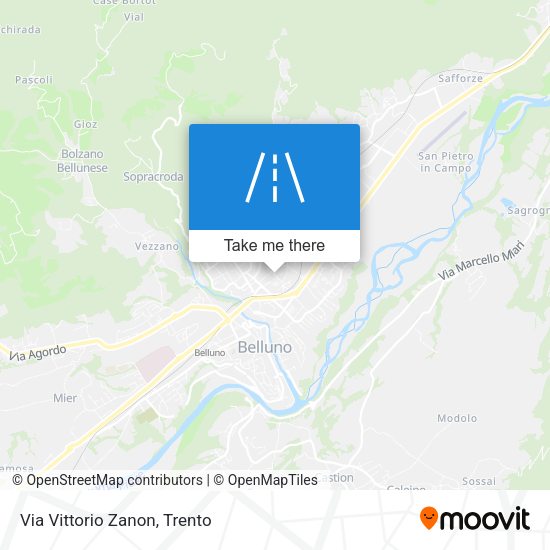 Via Vittorio Zanon map