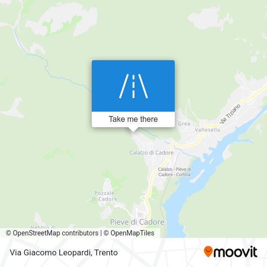 Via Giacomo Leopardi map
