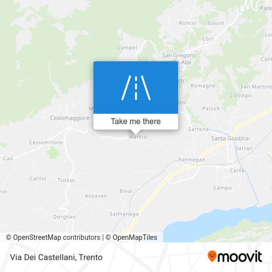 Via Dei Castellani map