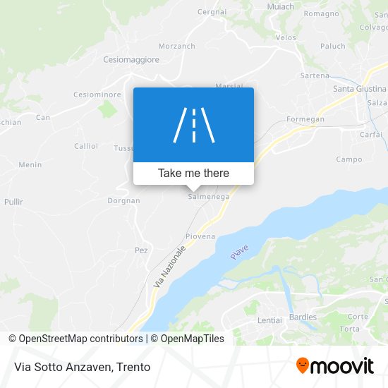 Via Sotto Anzaven map