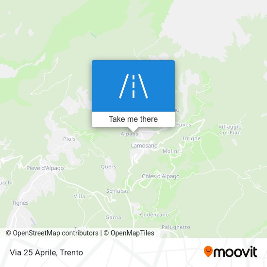 Via 25 Aprile map