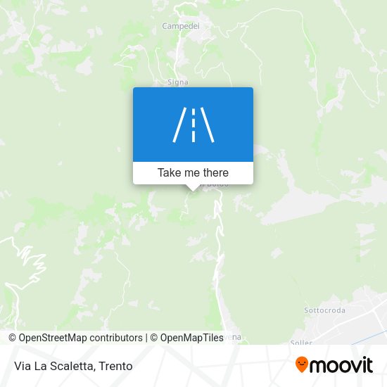 Via La Scaletta map