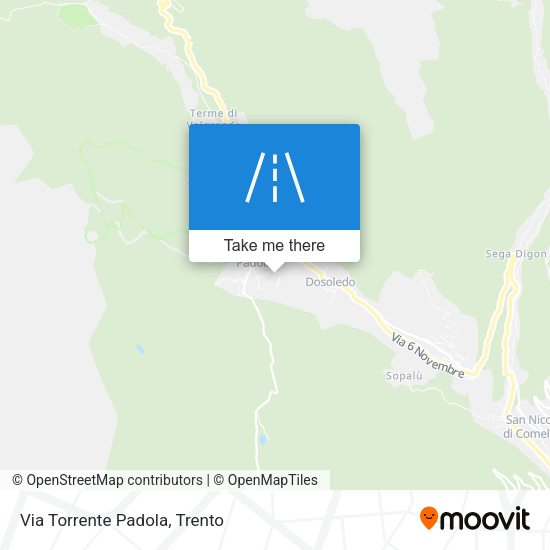 Via Torrente Padola map