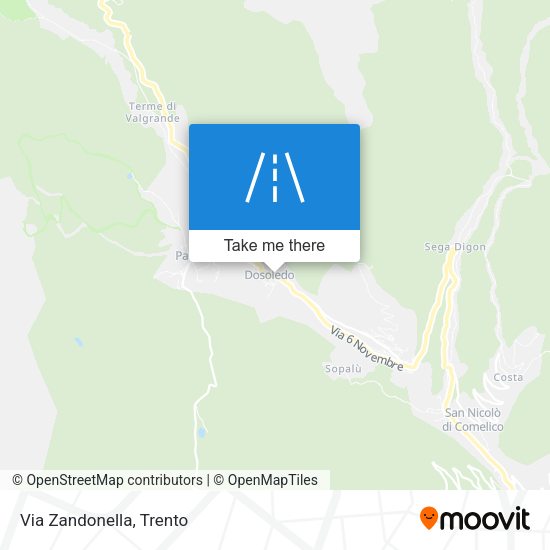 Via Zandonella map