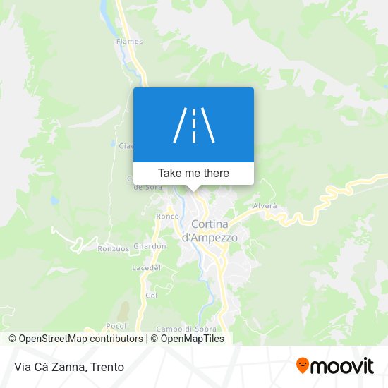 Via Cà Zanna map
