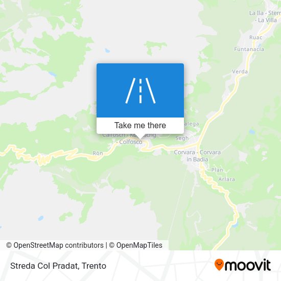 Streda Col Pradat map