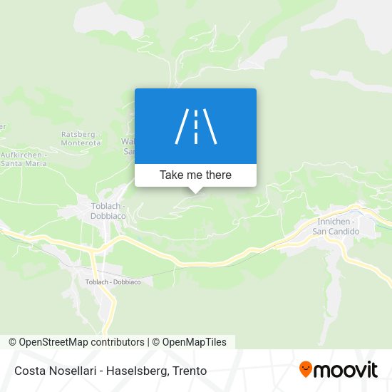 Costa Nosellari - Haselsberg map