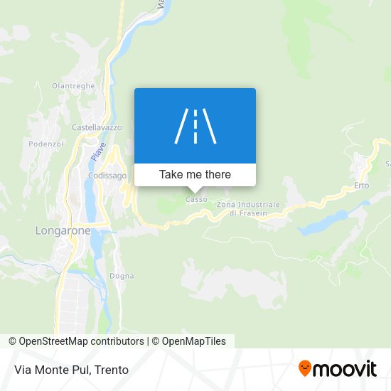 Via Monte Pul map