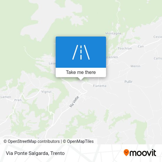 Via Ponte Salgarda map