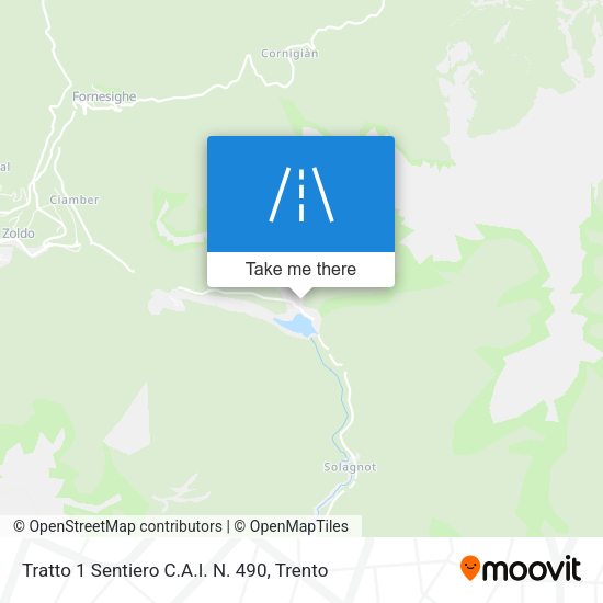 Tratto 1 Sentiero C.A.I. N. 490 map