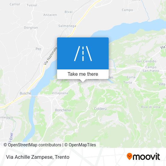 Via Achille Zampese map