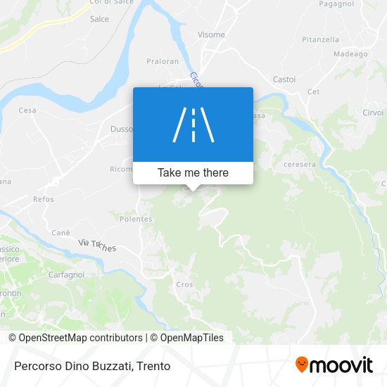 Percorso Dino Buzzati map