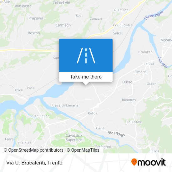 Via U. Bracalenti map