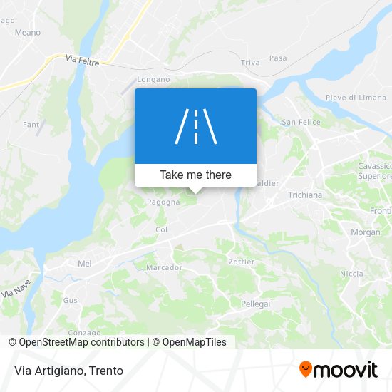 Via Artigiano map