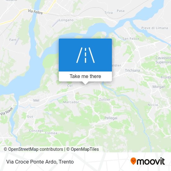 Via Croce Ponte Ardo map