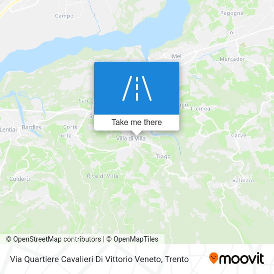 Via Quartiere Cavalieri Di Vittorio Veneto map