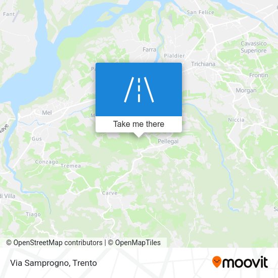 Via Samprogno map