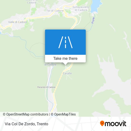 Via Col De Zordo map
