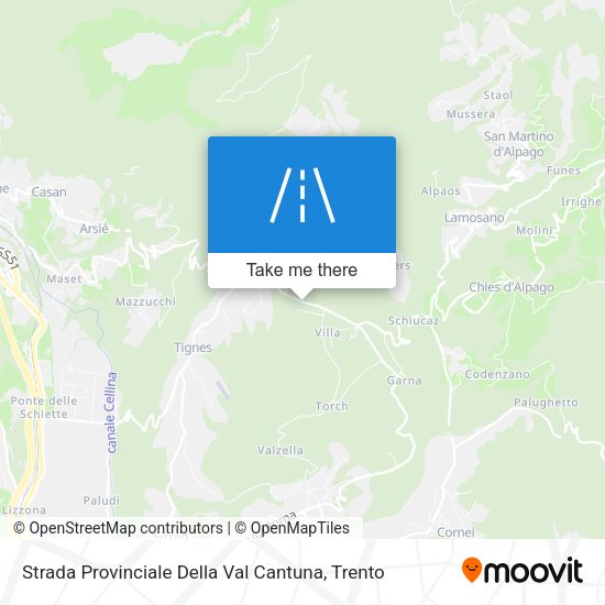 Strada Provinciale Della Val Cantuna map