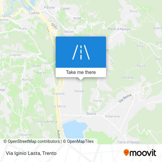 Via Iginio Lasta map