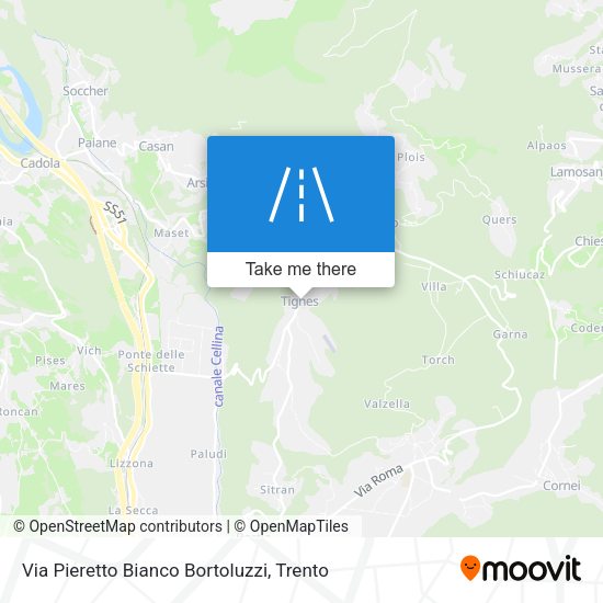 Via Pieretto Bianco Bortoluzzi map
