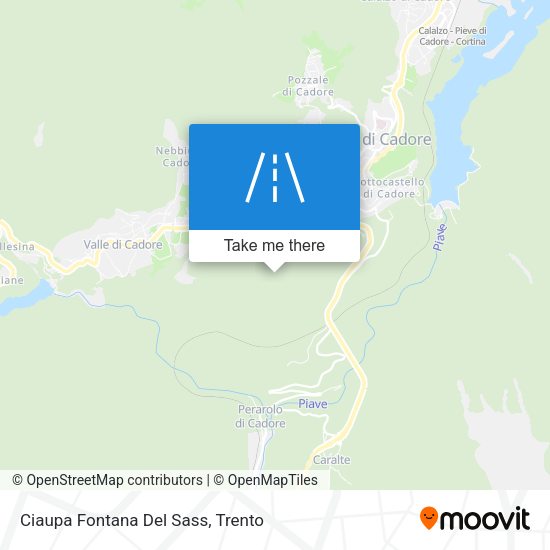 Ciaupa Fontana Del Sass map
