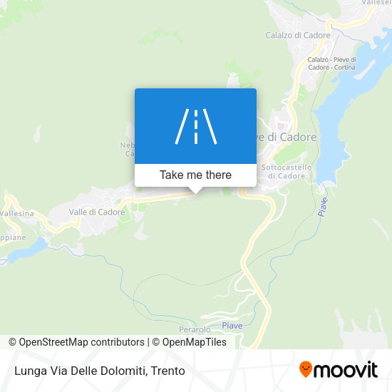 Lunga Via Delle Dolomiti map