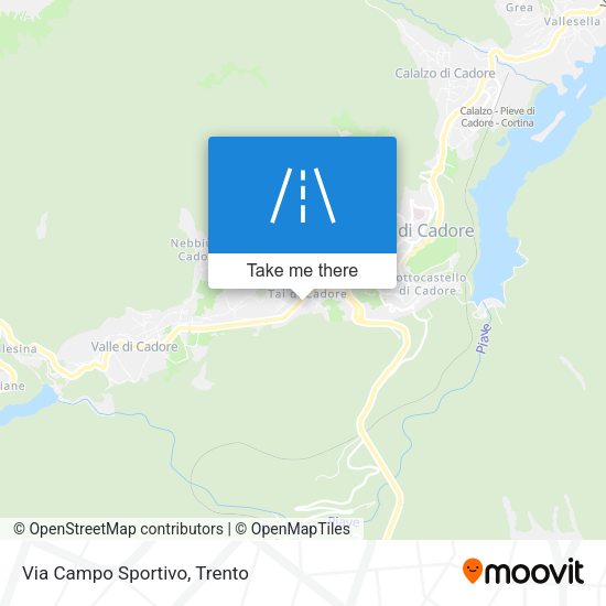 Via Campo Sportivo map