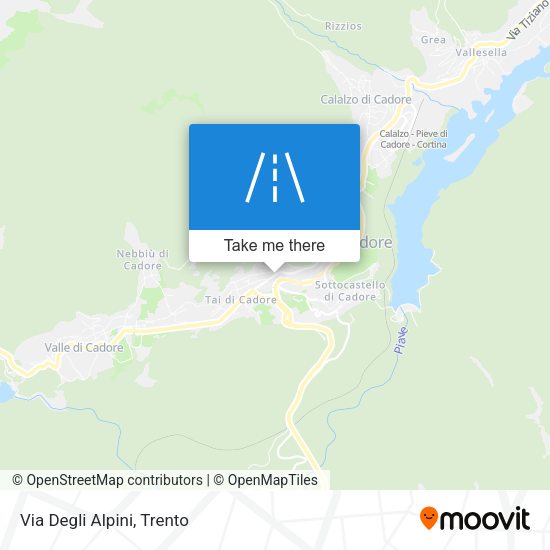 Via Degli Alpini map