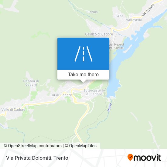 Via Privata Dolomiti map