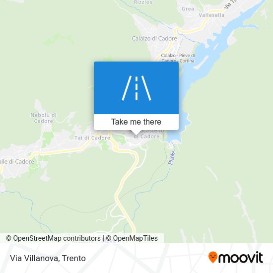 Via Villanova map