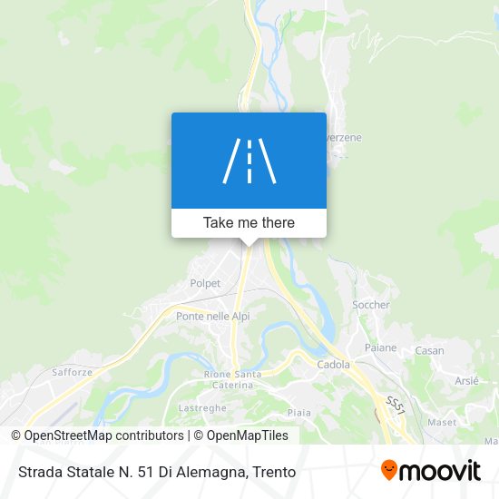 Strada Statale N. 51 Di Alemagna map