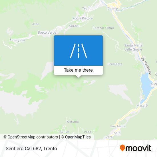 Sentiero Cai 682 map