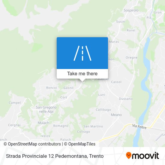 Strada Provinciale 12 Pedemontana map